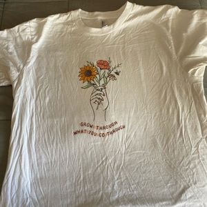 “Grow through what you go through” comfy white Tee
